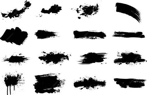 Premium Vector | Ink brush collection 1