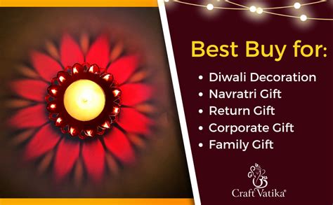 Buy CraftVatika 3D Reflection Diya, Diwali Decoration Items for Home ...