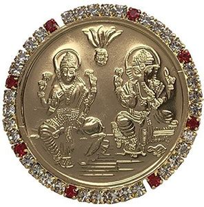 shree kreations Laxmi Ganesh Coin Gold Plated Yantra Price in India ...