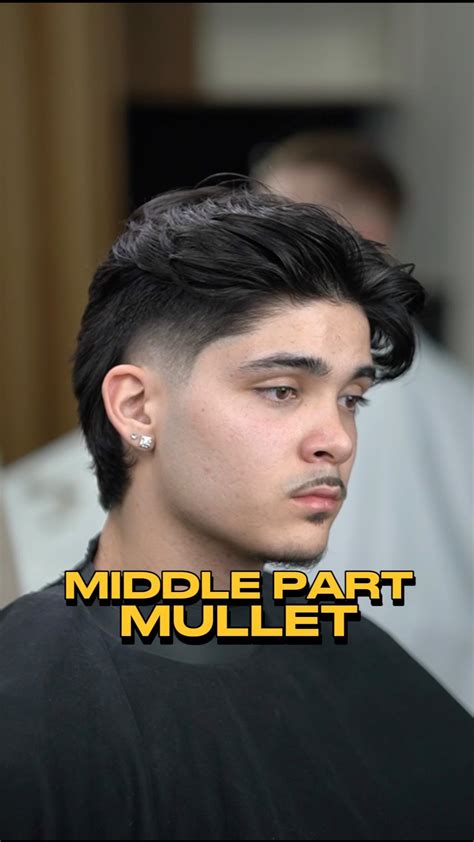 Mullet Middle Part Haircut
