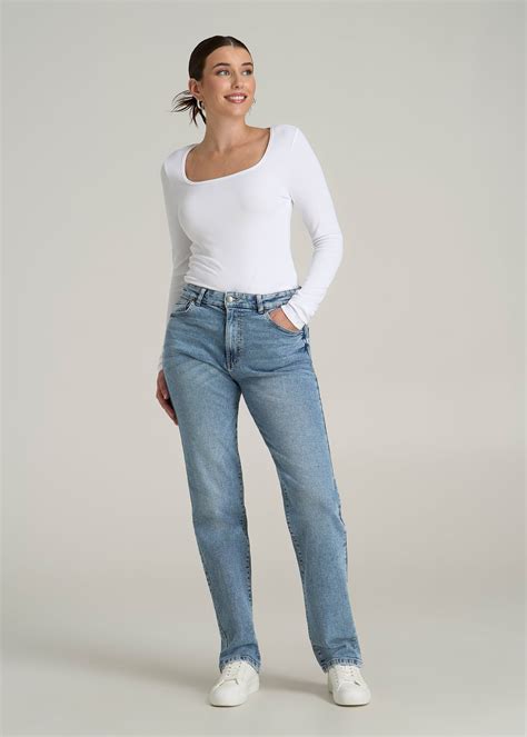 Harper High Rise Straight Stretch Tall Women's Jeans | American Tall