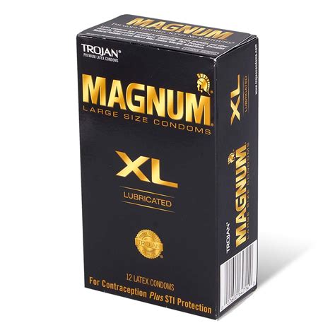 Trojan Magnum XL Extra Large 63/58mm 12's Pack Latex Condom - Sampson Store