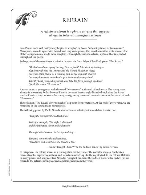 Image result for Refrain Examples