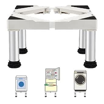 Washer and Dryer Stands, 4 Feet Washing Machine Stand Base Adjustable ...