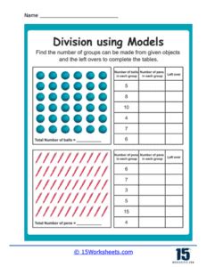 Image result for Division Working Model with Using Cups