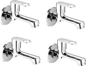 Clinton PRIME Brass Long Body Tap With Wall Flange (Pack Of-4) Bib Tap ...