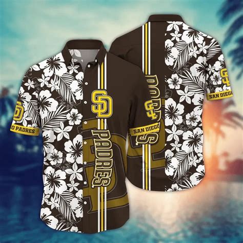 San Diego Padres Hibiscus Harmony Hawaiian Shirt - TeeAloha