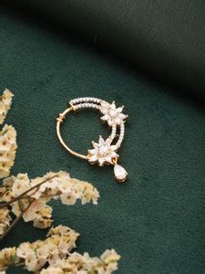 SARAF RS JEWELLERY Gold-plated Plated Brass Nose Ring Price in India ...