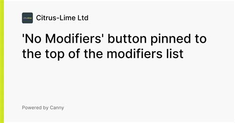 Image result for Limiting Modifiers List