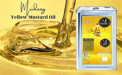 Mridang Premium Cold Pressed Yellow Mustard Oil (Pili Sarson Ka Tel ...