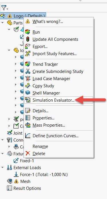 Image result for Where Is the Simulation Study Tree in SolidWorks