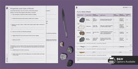 Comparing Properties of Rocks