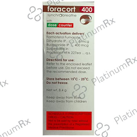 Foracort 400/6mcg Synchrobreathe Inhaler 120MDI: View Uses, Side ...