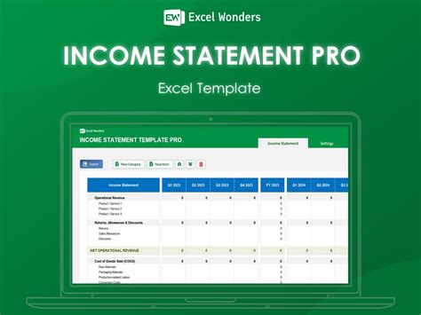 Image result for How to Create Income Statement in Excel