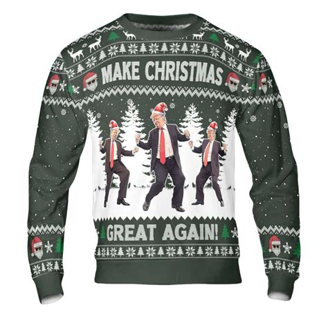 Make Christmas Great Again Trump Ugly Christmas Sweater - oomium.com