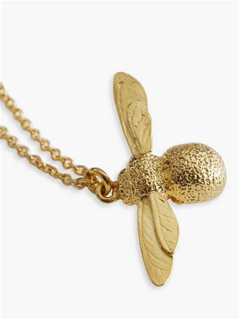 Alex Monroe Baby Bee Necklace, Gold