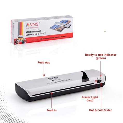VMS Professional LM-Classic Lamination/Laminating Machine Hot & Cold A4 ...