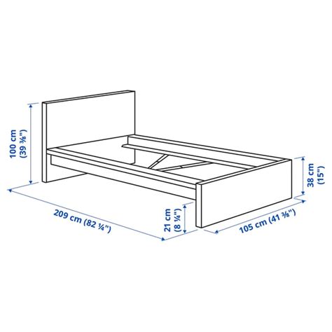 MALM Bed frame, high, white, 90x200 cm - IKEA