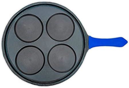 Buy The Indus Valley Pre-Seasoned Cast Iron Uttapam Tawa | 4 Pit, 24cm ...