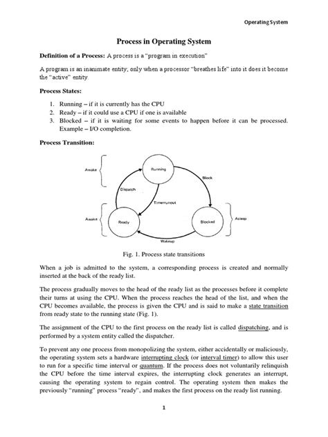 Operating System Process PDF 的图像结果