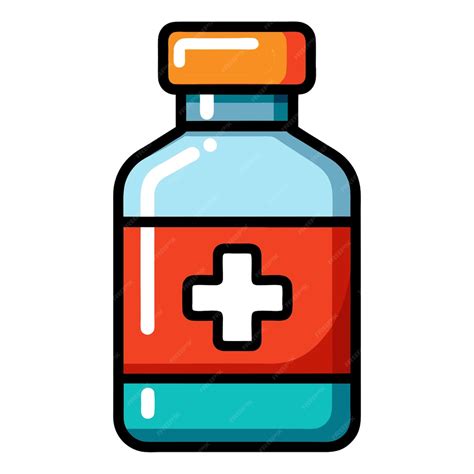 Medicine bottle clipart cartoon style vector illustration | Premium AI ...