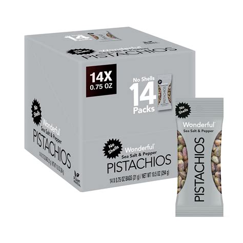 Amazon.com : Wonderful Pistachios No Shells, Sea Salt & Pepper Flavored ...