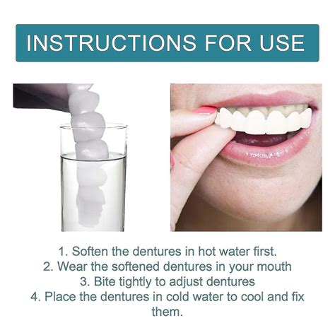 Denture Teeth Temporary Fake Teeth For Snap On Instant Confidence Smile, Dental Veneers For ...