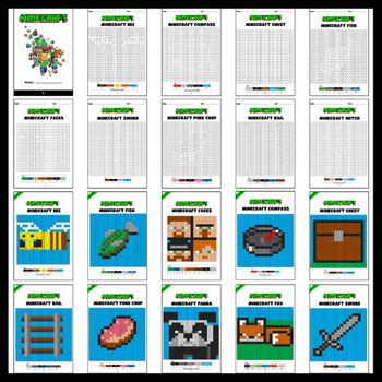 Image result for Minecraft Color Sheets with Math