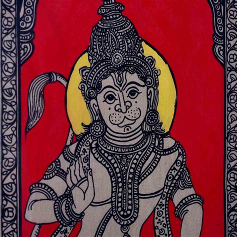 Magnificient Hanuman Pattachitra Painting On Tussar – TOKENZ