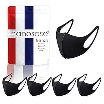 igozen 5 Pack Adult Nanosase G Sports face Masks HD Poly Spandex 3D ...