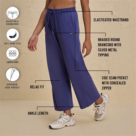 Comfort Cotton French Terry Straight Leg Lounge Track Pants-NYLE606-Bl ...