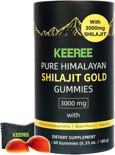 Amazon.com: Pure Himalayan Shilajit Gummies Gold (60 Gummies) - Infused with Ashwagandha(KSM66 ...