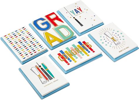 Hallmark Graduation Cards Assortment, Colorful Congrats (36 Cards and Envelopes, 6 Designs ...
