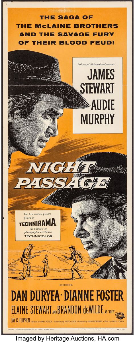 Night Passage (Universal International, 1957). Insert (14" X 36 ...