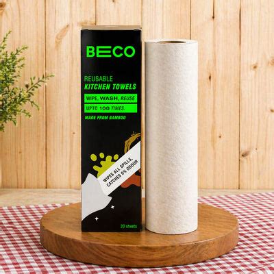 Reusable Bamboo Kitchen Towel Roll | Eco Friendly & Absorbent Kitchen ...