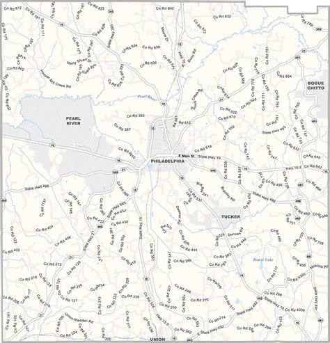 Neshoba County Map, Mississippi - US County Maps