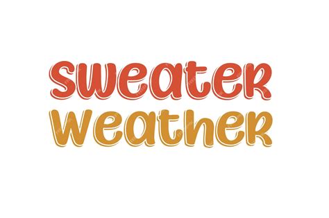 Premium Vector | Sweater weather fall quotes design
