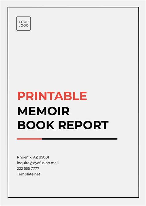 Free Book Report Templates, Editable and Printable