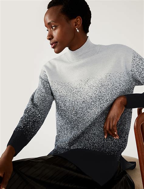 Buy Soft Touch Ombre Funnel Neck Jumper at Marks & Spencer