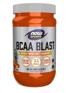 NOW® Sports - BCAA Blast Powder, Tropical Punch Flavor - 21.16 oz (600 ...