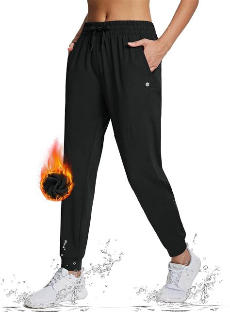 Amazon.com: BALEAF Women's Fleece Lined Pants Joggers Water-Resistant ...