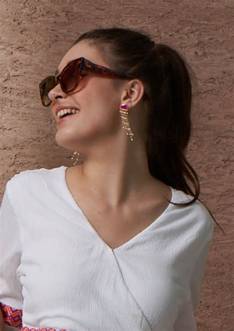 Enameled Neon Tassel Earring | Buy Tassel Earrings Online