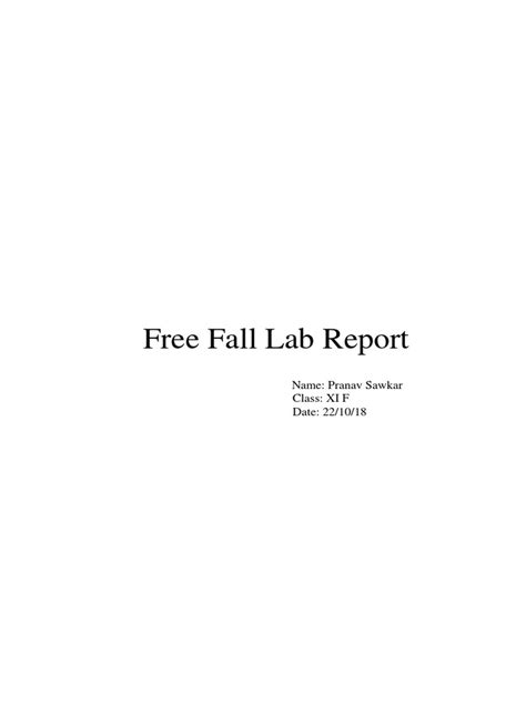 Free Fall Lab Report 的图像结果