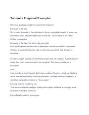 Example of Sentence Fragment Examples 的图像结果