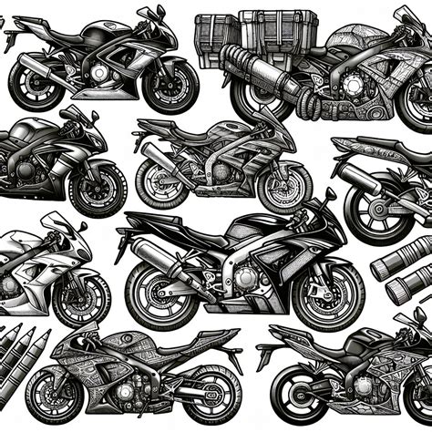 Motorcycle Coloring Pages – Custom Paint By Numbers