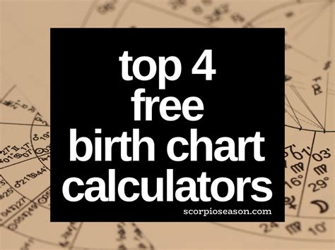 Top 4 Free Birth Chart Calculators - Scorpio Season