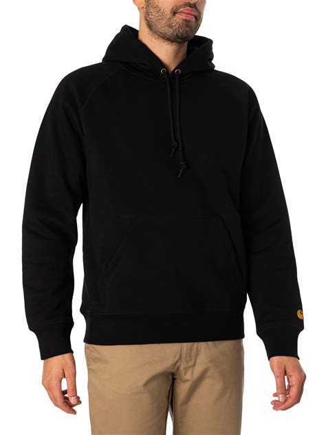 Carhartt WIP Chase Pullover Hoodie - Black/Gold | Standout