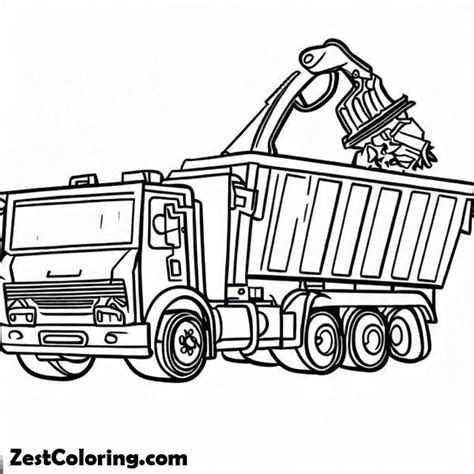 Operating Garbage Truck Coloring Pages : Coloring for Kids - Smart ...