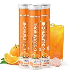 Herbal Max Glutathione Effervescent Tablets – 15N Packed with Vitamin C ...