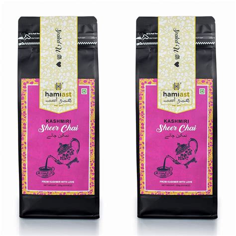 Hamiast Kashmiri Namkeen Tea 500g, Premium Noon Chai, Sheer Chai, Pink ...